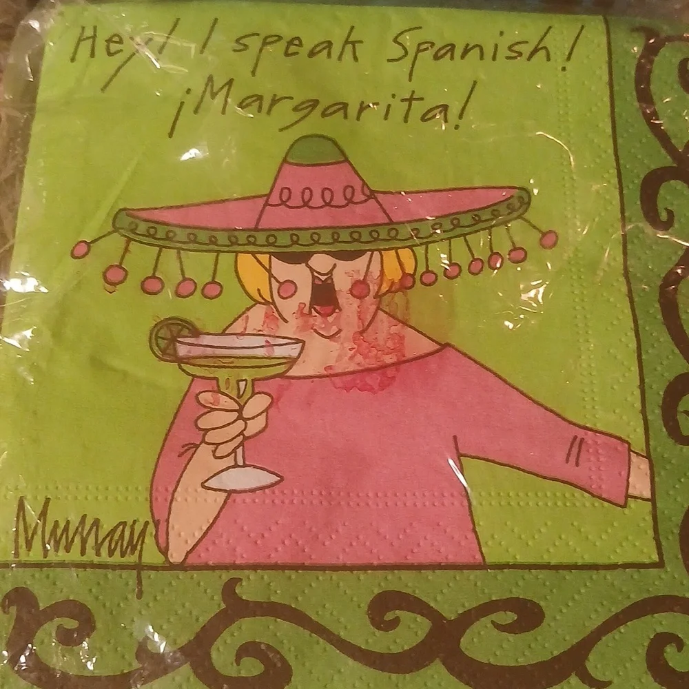 Design Design Fiesta Party Napkins Green Pink NWT